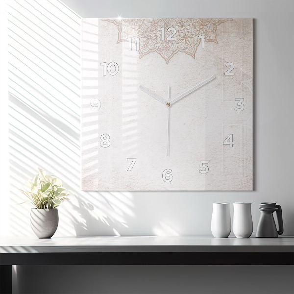 Zegar na ścianę kwadratowy Wzór dekoracyjny