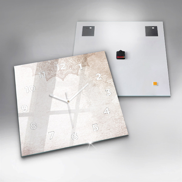 Zegar na ścianę kwadratowy Wzór dekoracyjny