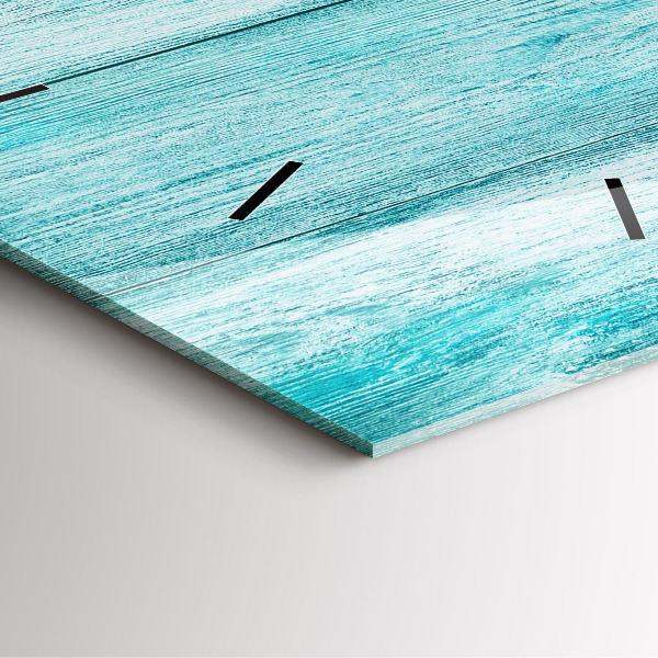 Zegar na ścianę kwadratowy Niebieskie stare drewno