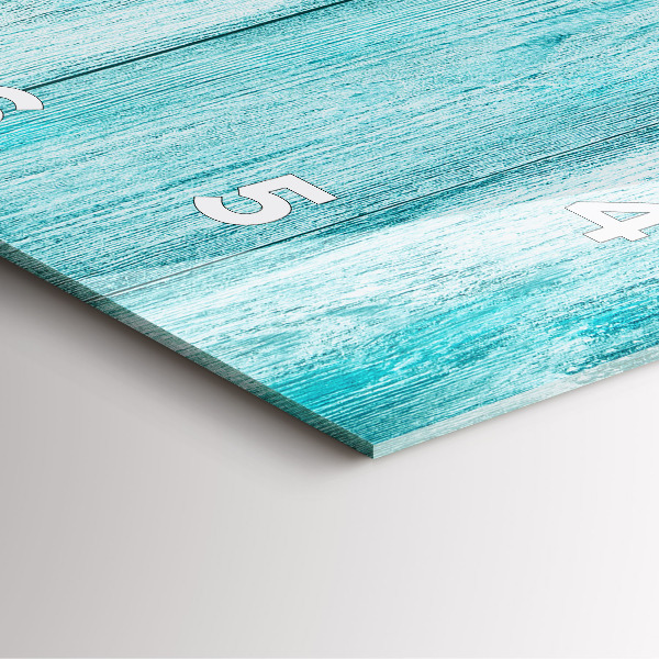 Zegar na ścianę kwadratowy Niebieskie stare drewno