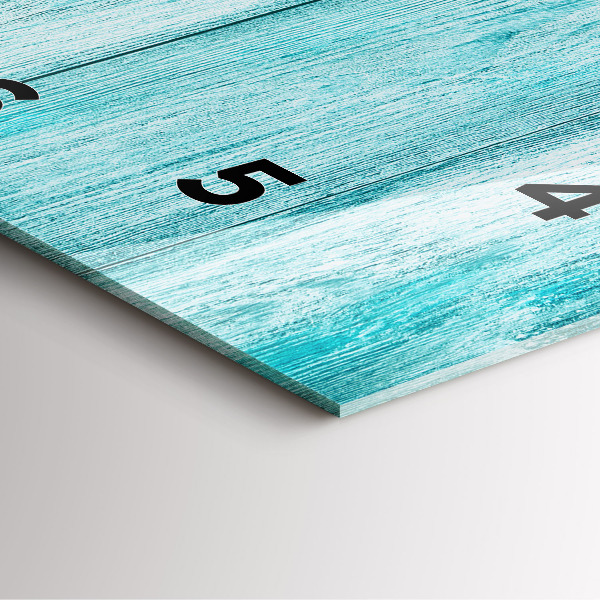 Zegar na ścianę kwadratowy Niebieskie stare drewno