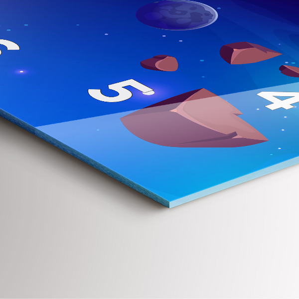 Zegar na ścianę kwadratowy Planety galaktyka