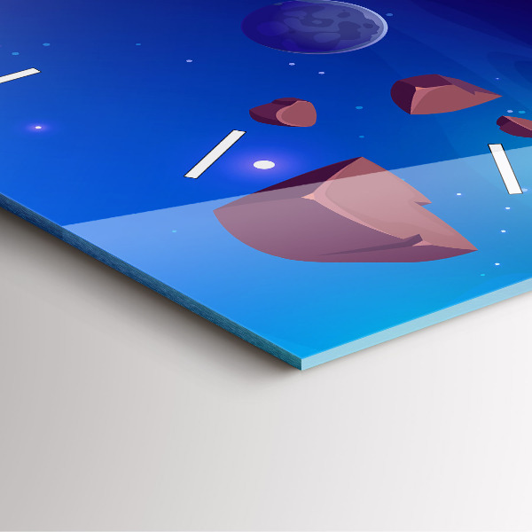 Zegar na ścianę kwadratowy Planety galaktyka