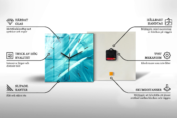 Zegar na ścianę kwadratowy Malowana mapa świata