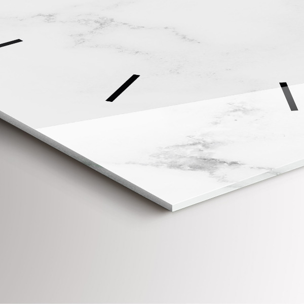 Zegar na ścianę kwadratowy Elegancki marmur