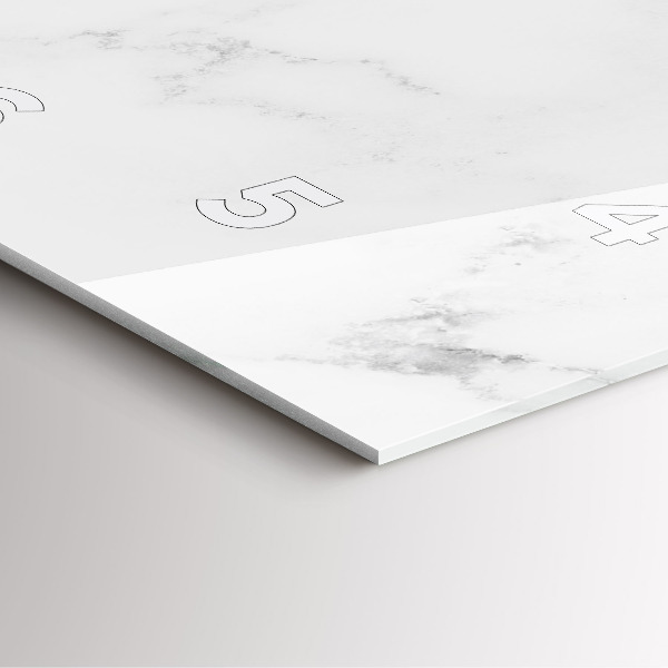 Zegar na ścianę kwadratowy Elegancki marmur