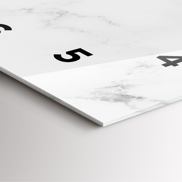 Zegar na ścianę kwadratowy Elegancki marmur