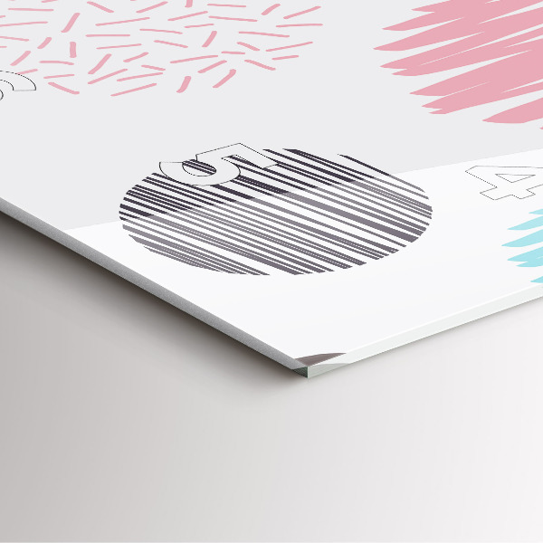 Zegar na ścianę kwadratowy Geometryczny wzór