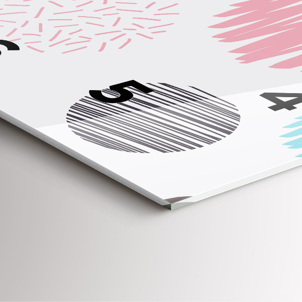 Zegar na ścianę kwadratowy Geometryczny wzór