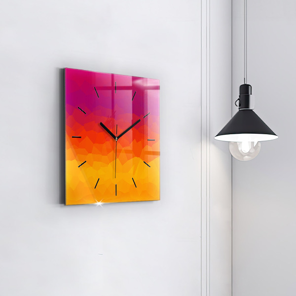 Zegar na ścianę kwadratowy Kolorowa abstrakcja
