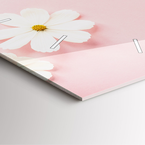 Zegar na ścianę kwadratowy Kwiaty stokrotki