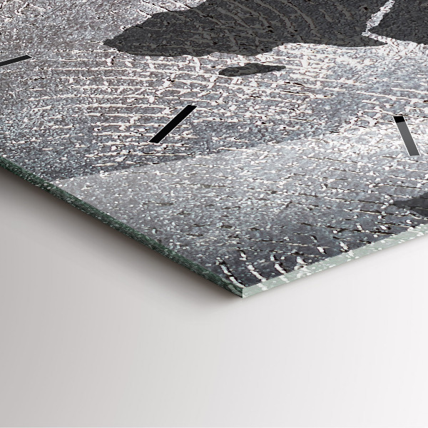 Zegar na ścianę kwadratowy Mapa świata beton