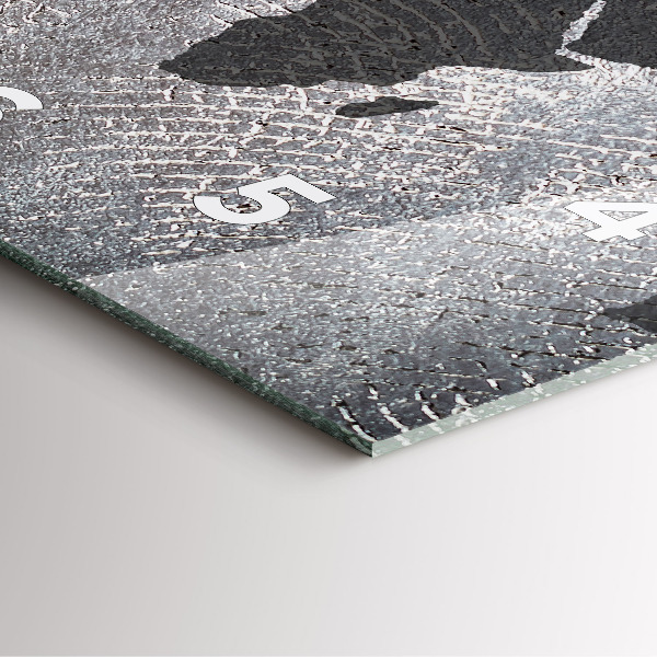 Zegar na ścianę kwadratowy Mapa świata beton