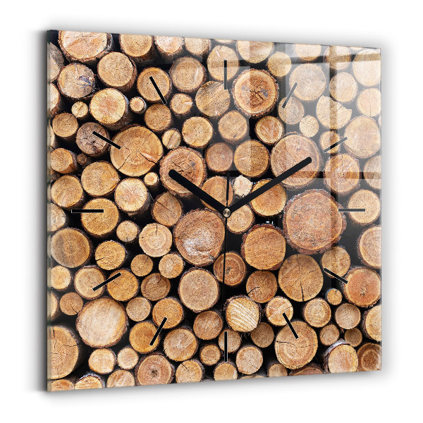 Zegar na ścianę kwadratowy Słoje drzew