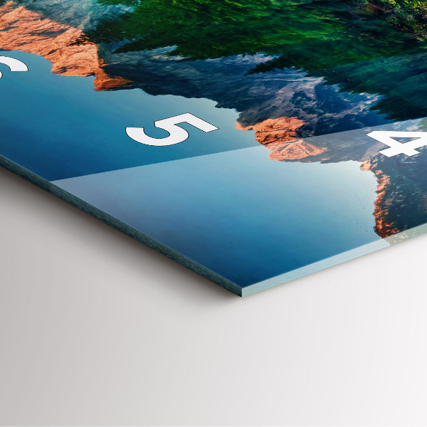 Zegar na ścianę kwadratowy Krajobraz jeziora