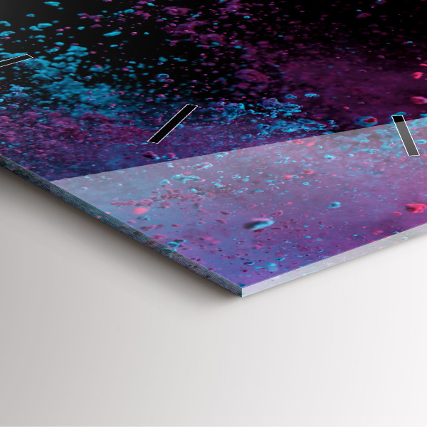 Zegar na ścianę kwadratowy Eksplozja kolorów