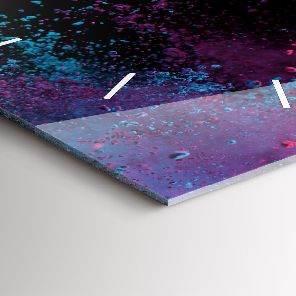 Zegar na ścianę kwadratowy Eksplozja kolorów