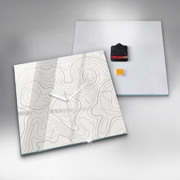 Zegar na ścianę kwadratowy Plamy abstrakcja