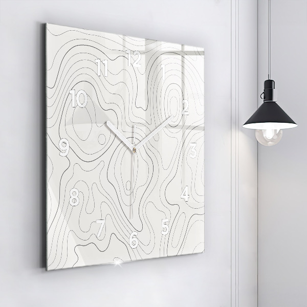 Zegar na ścianę kwadratowy Plamy abstrakcja