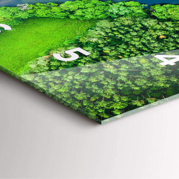 Zegar na ścianę kwadratowy Rzeka w lesie