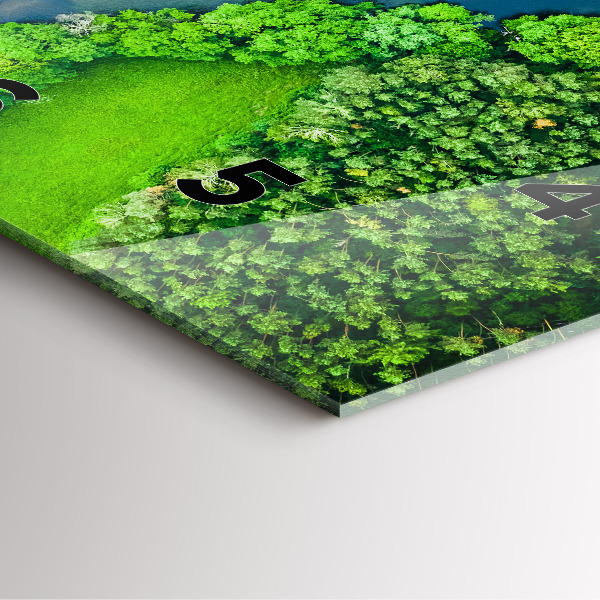 Zegar na ścianę kwadratowy Rzeka w lesie