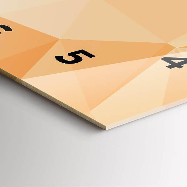 Zegar na ścianę kwadratowy Abstrakcja trójkąty