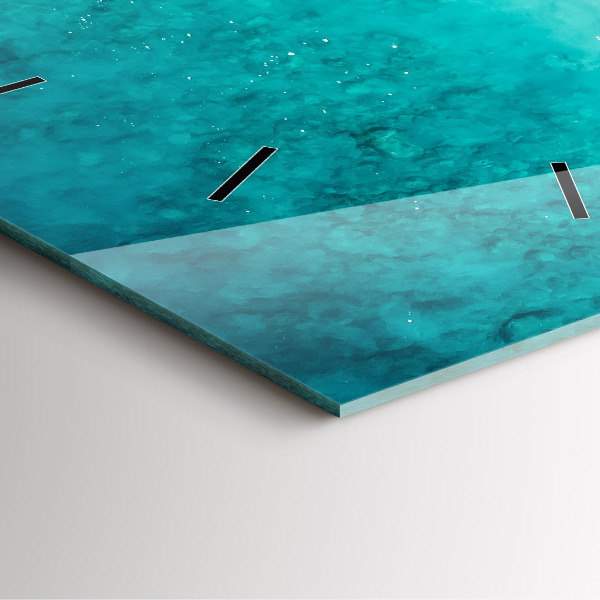 Zegar na ścianę kwadratowy Plaża morze piasek