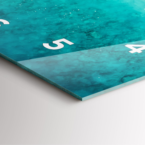 Zegar na ścianę kwadratowy Plaża morze piasek