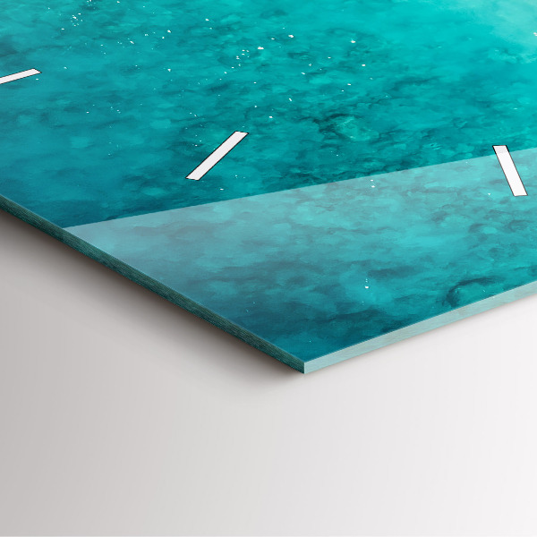 Zegar na ścianę kwadratowy Plaża morze piasek