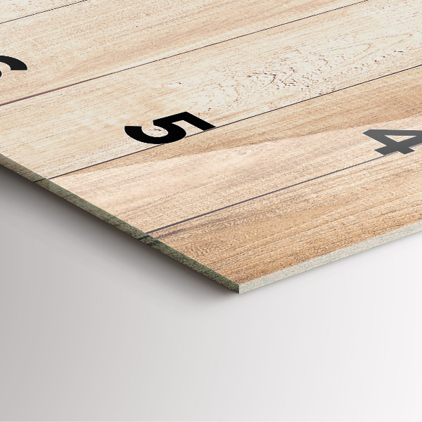 Zegar na ścianę kwadratowy Drewniana tekstura