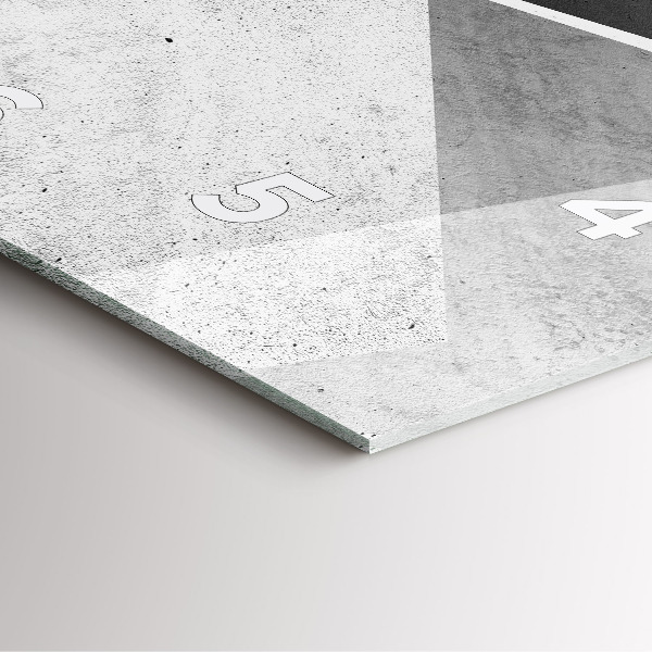 Zegar na ścianę kwadratowy Abstrakcja trójkąty