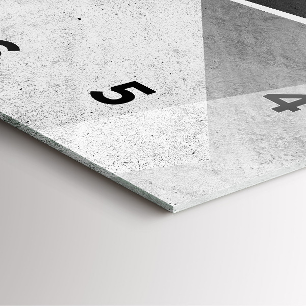 Zegar na ścianę kwadratowy Abstrakcja trójkąty