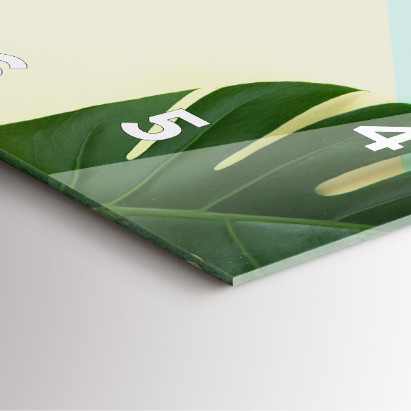 Kwadratowy zegar Liście Monstery