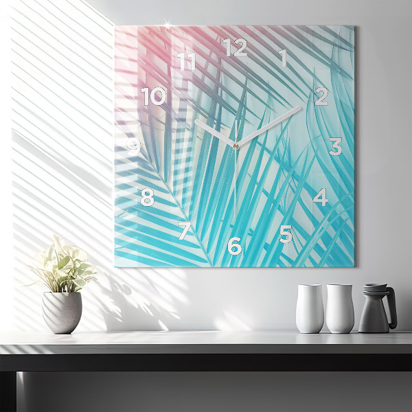 Kwadratowy zegar Tropikalna palma