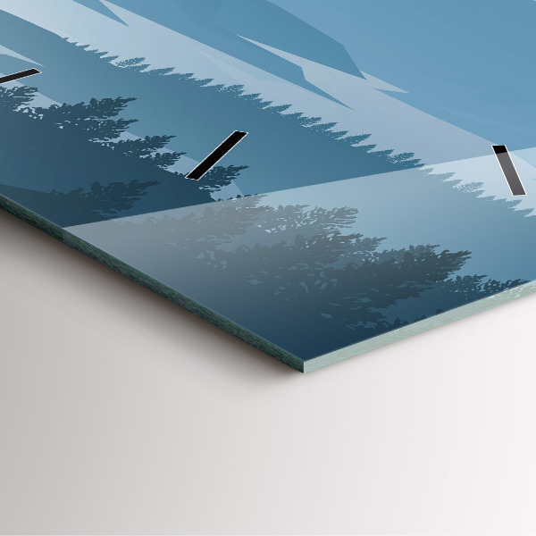 Kwadratowy zegar Górski Krajobraz