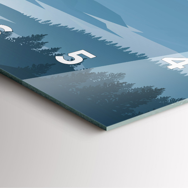 Kwadratowy zegar Górski Krajobraz