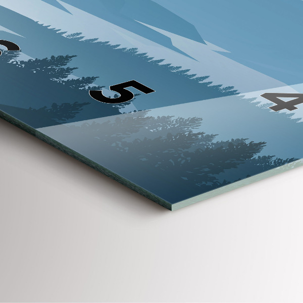 Kwadratowy zegar Górski Krajobraz