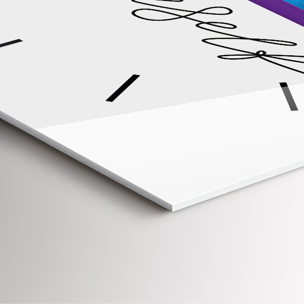 Kwadratowy zegar Napis Be yourself