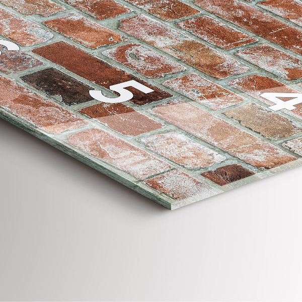 Kwadratowy zegar Cegła mur