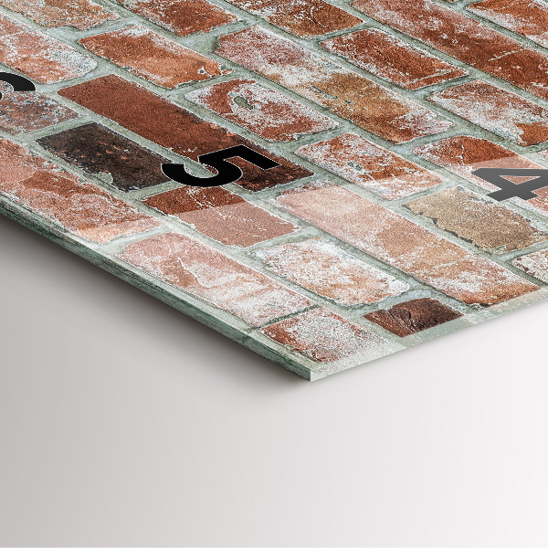 Kwadratowy zegar Cegła mur