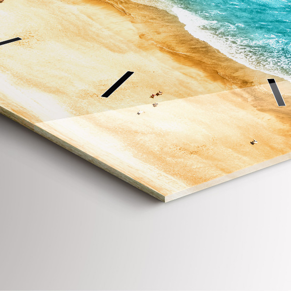 Kwadratowy zegar Morze plaża ludzie