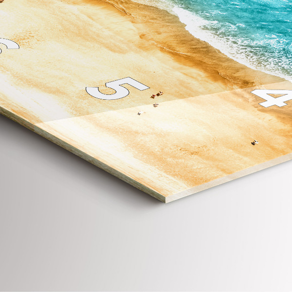 Kwadratowy zegar Morze plaża ludzie