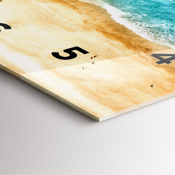 Kwadratowy zegar Morze plaża ludzie