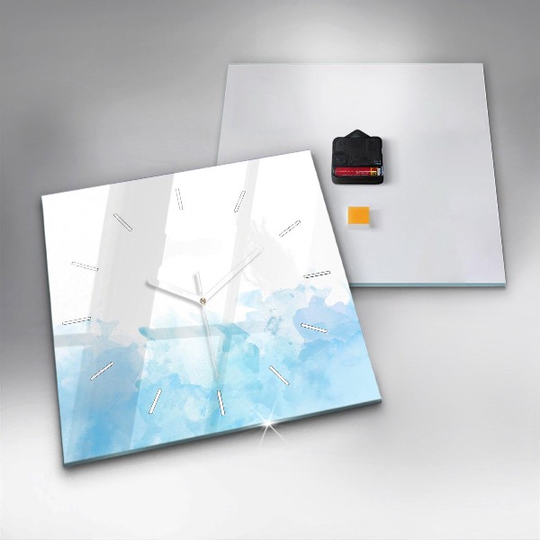 Kwadratowy zegar Namalowane plamy