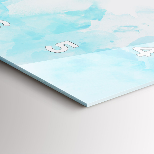 Kwadratowy zegar Namalowane plamy