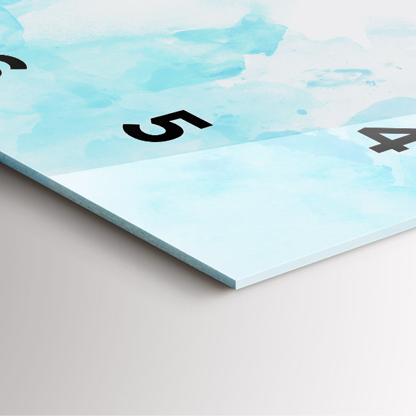 Kwadratowy zegar Namalowane plamy