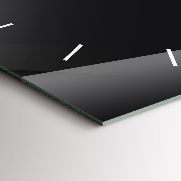 Kwadratowy zegar Ciemna ściana wzór