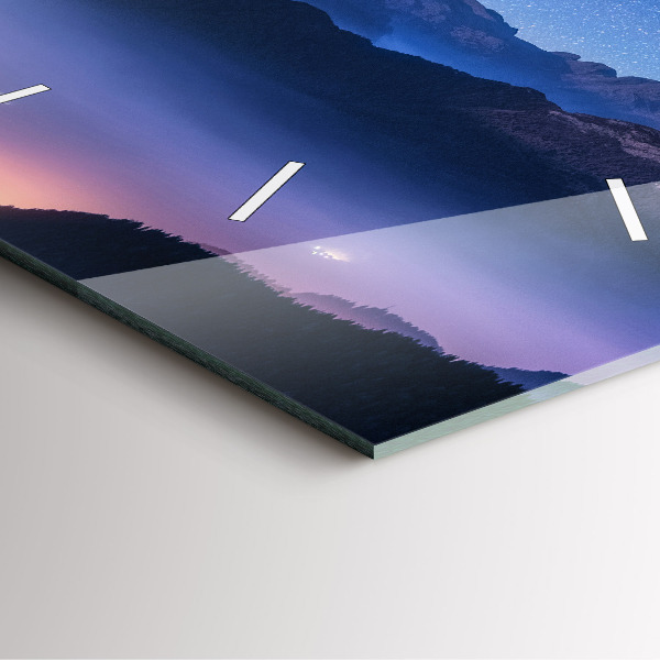 Kwadratowy zegar Droga mleczna i góry