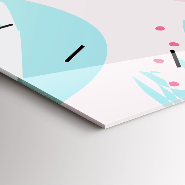 Kwadratowy zegar Pastelowa abstrakcja