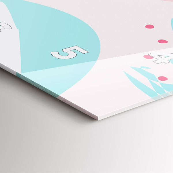 Kwadratowy zegar Pastelowa abstrakcja